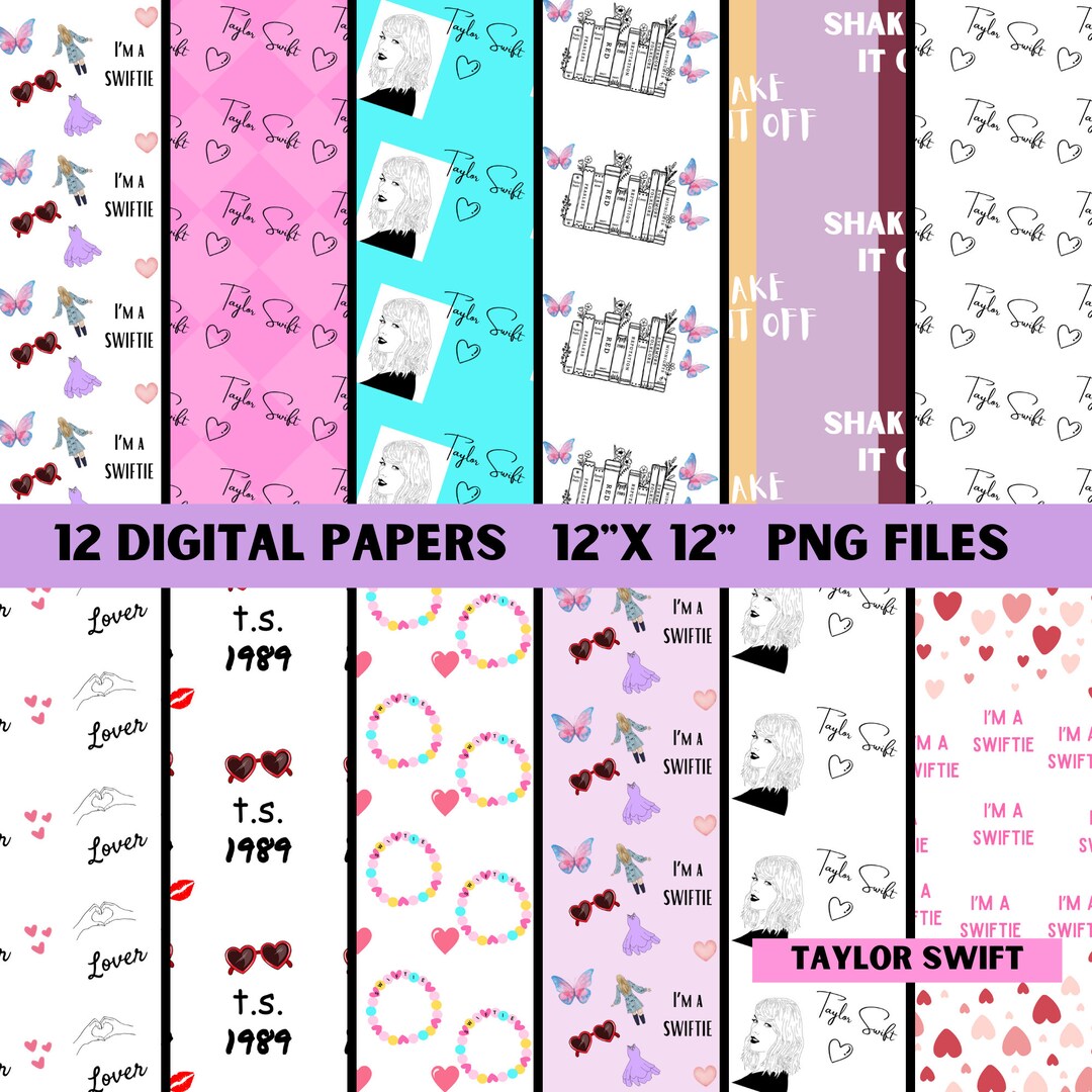 Singer Design Paper Singer Digital Paper, Taylor Wrapping Paper, Taylor Patterns, Scrapbook ...