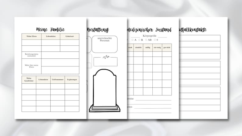 Puede incluir: Una lista de verificaci&oacute;n imprimible para la planificaci&oacute;n del final de la vida. La lista de verificaci&oacute;n incluye secciones para la familia, los arreglos funerarios, la informaci&oacute;n m&eacute;dica y los contactos de emergencia.