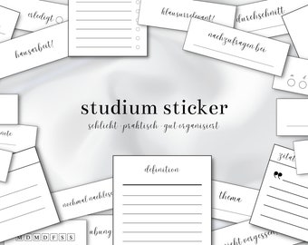 Pegatinas de estudio GoodNotes