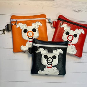 Ghost Dog Waste Bag Dispenser / Zero Waste Dog Walking Poo Bag Holder / Doggie Waste Bag Pouch
