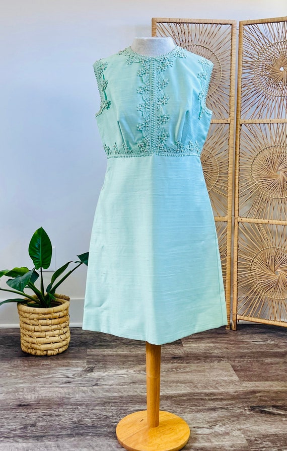 Vintage 1950s Union Made Sylvia Ann Pastel Green F