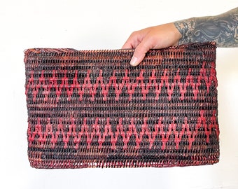 1960s/1970s Vintage Woven Straw Bohemian Hand Clutch
