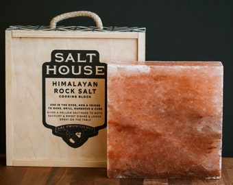 Himalayan Pink Salt Block, Cooking & Presentation Gift Box