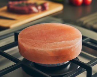 Himalayan Pink Salt Cooking Block - Round BBQ Oven Hob