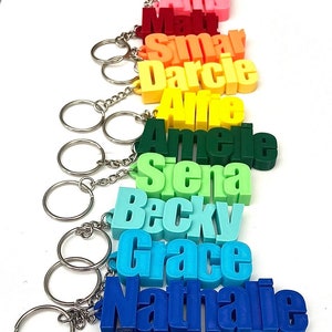 CUSTOM NAME KEYCHAIN | School Bag Name Tag | Personalized Name Backpack Key Chain | Back To School Gift | Bag Charm Keychain