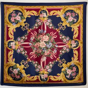 Vintage Lancel Silk Scarf Neckscarf Vintage Headscarf Women Accessories Winter Summer Fashion-Free shipping