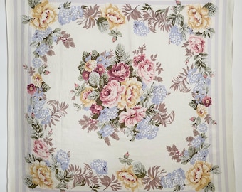 Vintage Ralph Lauren Silk Scarf Floral Motif Design Vintage Neckscarf Headscarf (34”x35”)