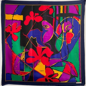 Vintage Scarf Vintage Neckscarf Headscarf Fashion Art -Free Shipping