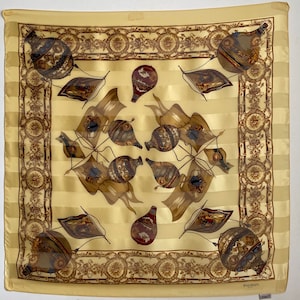 Vintage BALMAIN Silk Scarf Headscarf Neckscarf Designer Accessories Vintage Fashion - Free shipping