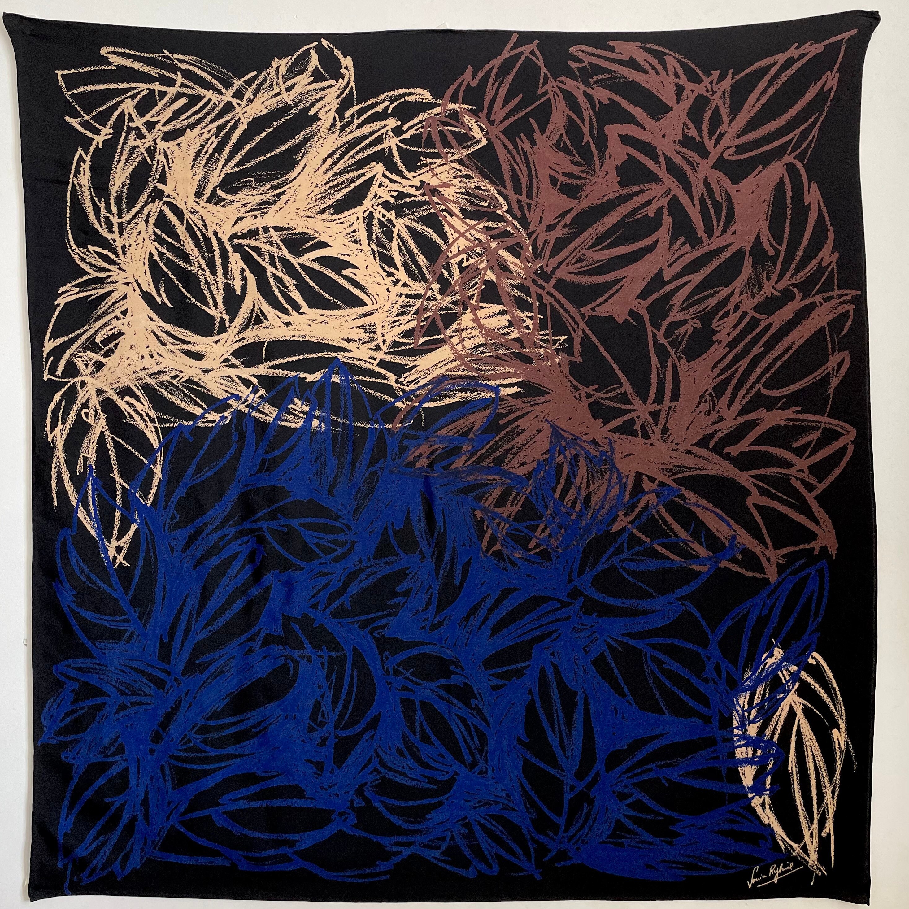 Foulard Sonia Rykiel 85x85cm - Multicolore, Occasion Avec Une Tache Et Des Traces