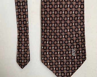 Vintage Yves Saint Laurent Silk Italy Tie Necktie Accessories Made in France Menswear - Free shipping