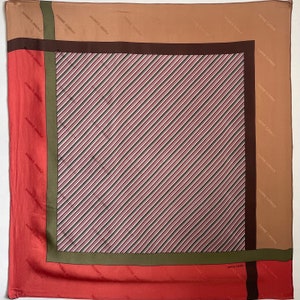 Vintage Pierre Cardin Silk Scarf Headscarf Neckscarf Vintage Accessories Women Winter Summer Fashion (28”x29.5”)