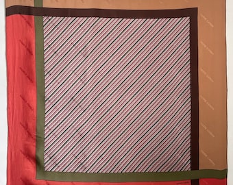 Vintage Pierre Cardin Silk Scarf Headscarf Neckscarf Vintage Accessories Women Winter Summer Fashion (28”x29.5”)