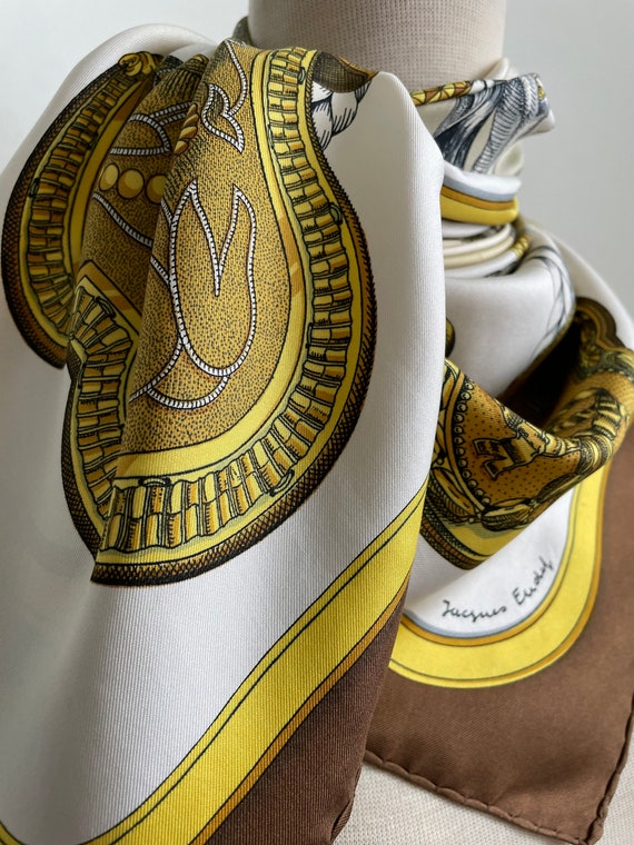 Vintage Hermes “Grand Apparat” Silk Scarf Necksca… - image 3