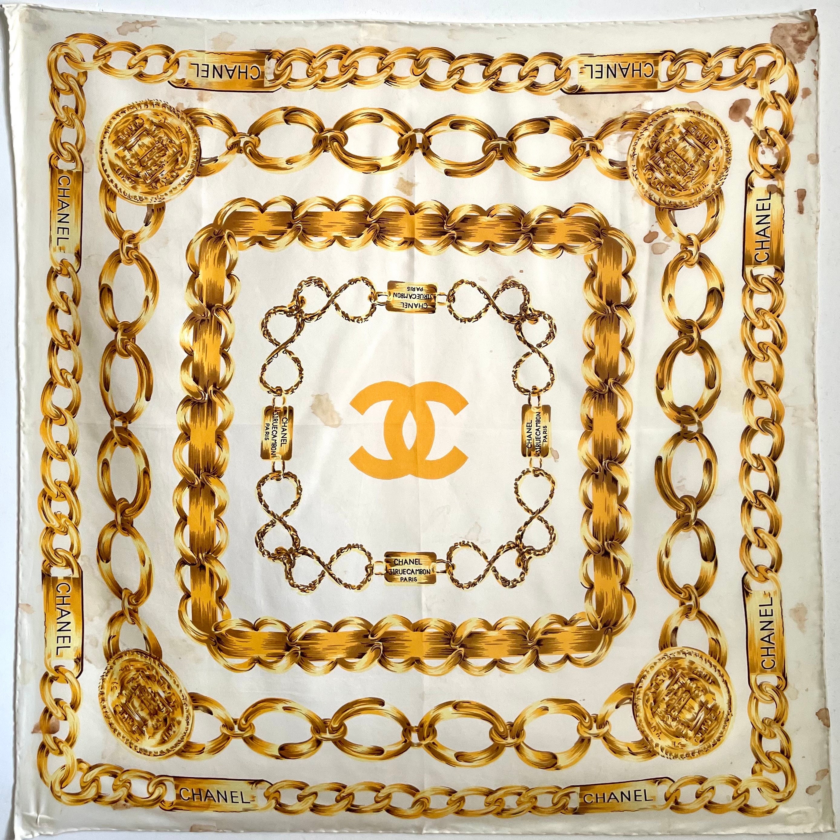 Chanel 31 Rue Cambon Silk Scarf Vintage Chanel 31 Rue Cambon Paris