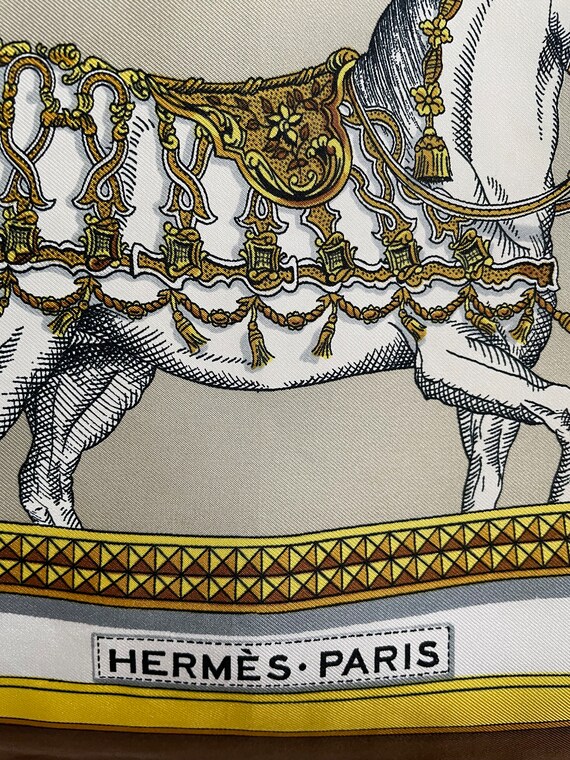 Vintage Hermes “Grand Apparat” Silk Scarf Necksca… - image 6