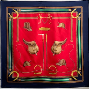 Vintage Richel Paris Silk Scarf Neckscarf Headscarf Accessories Women Summer Winter Fashion-Free shipping