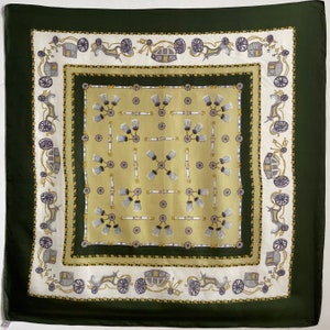 Vintage Scarf in Green Neckscarf Headscarf Accessories Women Summer Winter Fashion-Free shipping