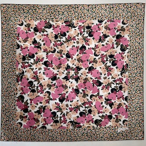 Jim Thompson Thai Silk Scarf: Floral Medley Art, Vintage Collectible