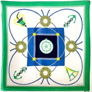 Vintage Richel Paris silk scarf - Free shipping