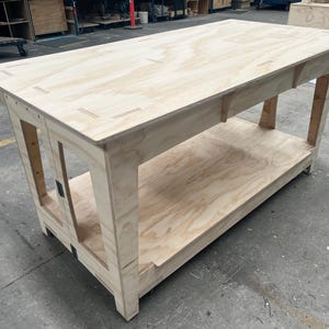 Collapsible Flat-Pack Workshop Table/Bench with wheels