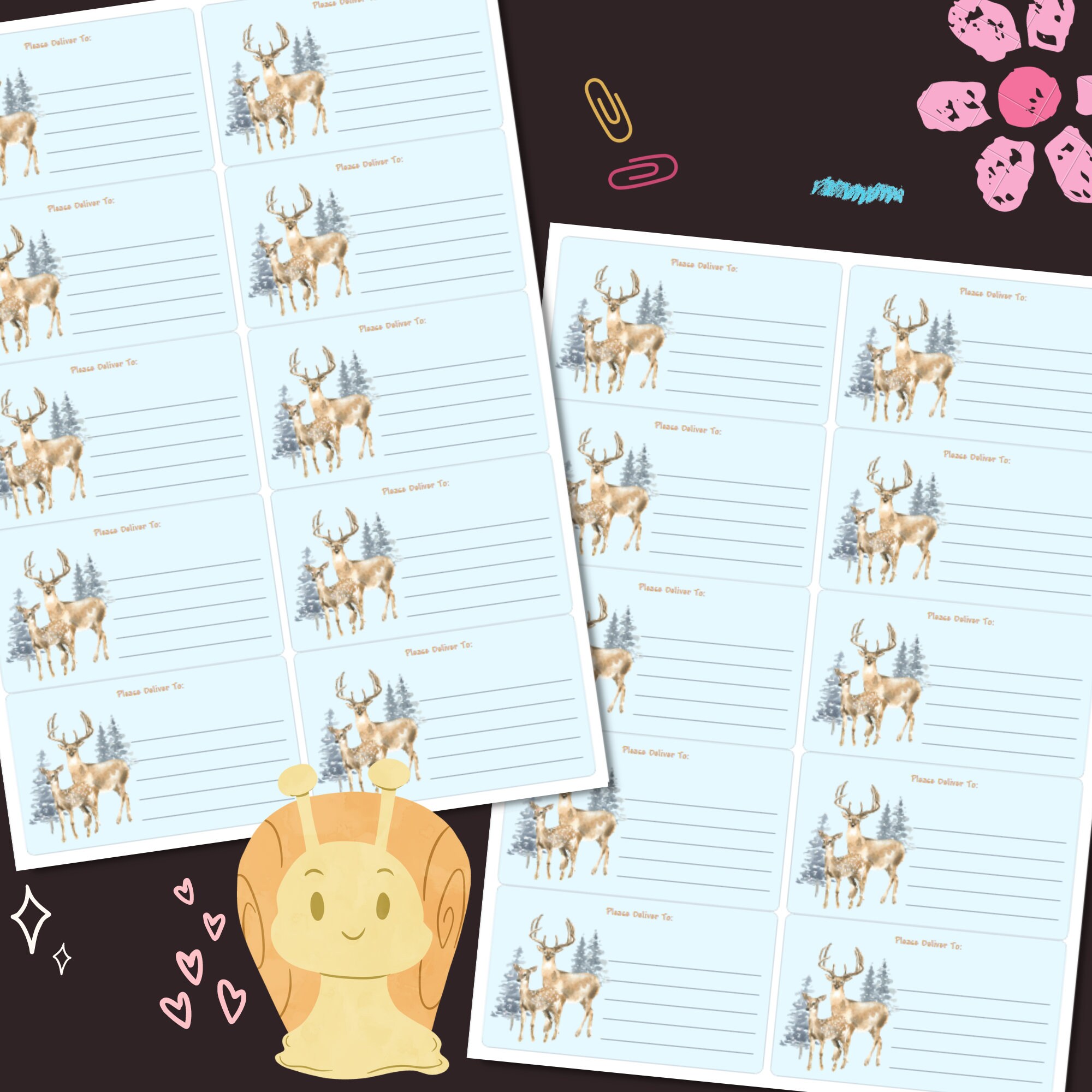 Winter Deer PDF Digital Download Print at Home Please Deliver to ...