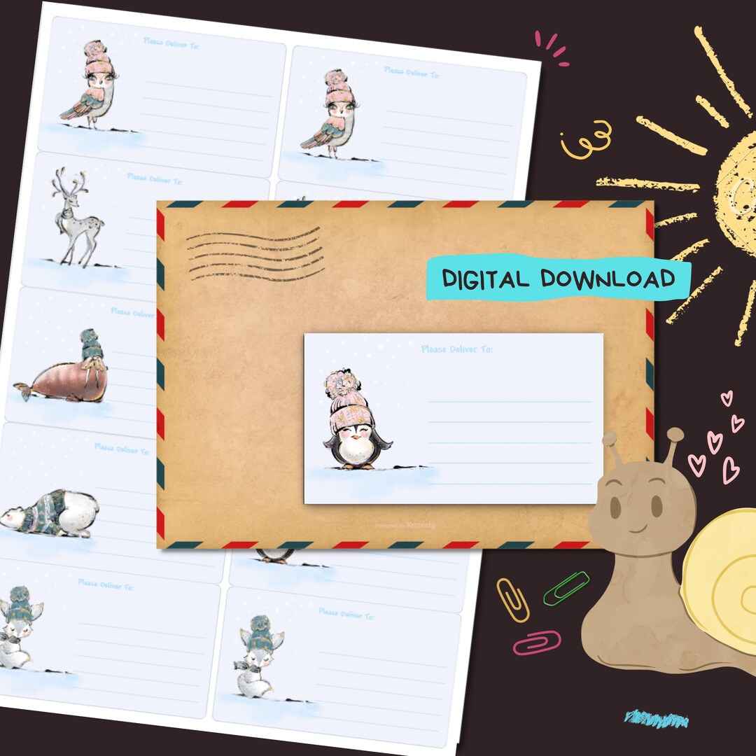 Artic Animals PDF Digital Download Print at Home Please Deliver to ...