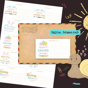 Citações de Páscoa - Download digital em PDF - Imprima em casa e entregue no endereço adesivos - Etiquetas forradas e sem forro - tamanho 99 mm x 57 mm