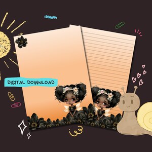 Lost Fairy - Descarga digital PDF - Papel para escribir cartas de Penpal - Hojas de papel de notas imprimibles al instante - Forrado y sin forro incluido
