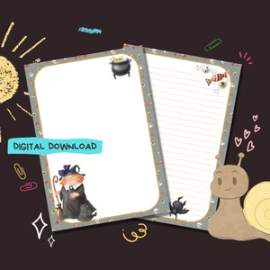 Truco o trato - Descarga digital PDF - Papel para escribir cartas de penpal - Hojas de papel de notas imprimibles al instante - Forrado y sin forro incluido