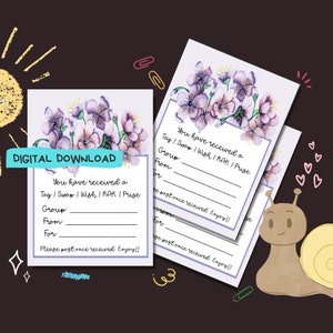 Digitale download pdf lentebloemen, Tag-inzetstukken thuis afdrukken, penvriend gedecoreerd wissel-/wens-/rak-inlegvellen, Direct afdrukbaar, 2 maten