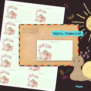 Love Sweets - PDF digitale download - Thuis afdrukken, afleveren op adresstickers - Gevoerde en ongevoerde etiketten - formaat 99 mm x 57 mm