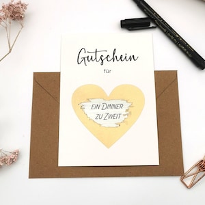 Rubbelkarte | Gutschein | Postkarte | persönliches Geschenk I individuell