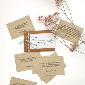 Gottes Versprechen an dich | Bibelkärtchen | Meine Liebe trägt dich | Ermutigung für dein Leben | christliche Geschenkidee | Kärtchen-Set
