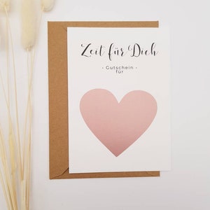 Rubbelkarte | Gutschein | Postkarte - Zeit für Dich | Geburtstagsgeschenk | persönlich | besondere Geschenkidee