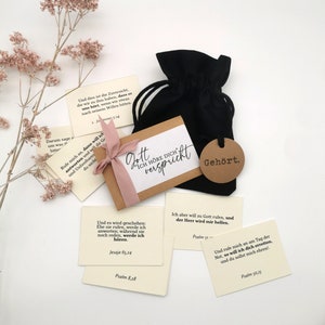 Gottes Versprechen an dich | Bibelkärtchen | Ich höre dich | Ermutigung für dein Leben | christliche Geschenkidee | Kärtchen-Set