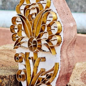 stampa batik blocco stampa metallo blocco stampa batik stampa tessile blocco di legno timbri stampa a mano blocco timbri batik in metallo fatti a mano