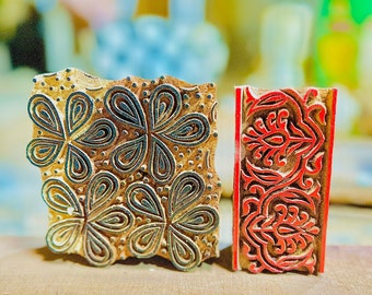 Hand block printing wooden block stamps hand carved block hande wooden stamps textile printing stamps