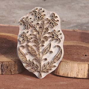 batik brass block wooden batik stamp for hot wax printing batik printing block hand made batik block for wax printing