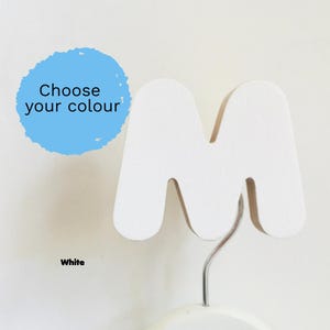 Letter M Wall Hook | Timber bubble letters | Colourful Handmade alphabet |Wall décor