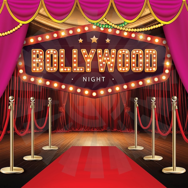 Bollywood Movie Theme Backdrops   - Indian Movies Film Photos Desi Style, Party Signs, Wedding, Printable DIY