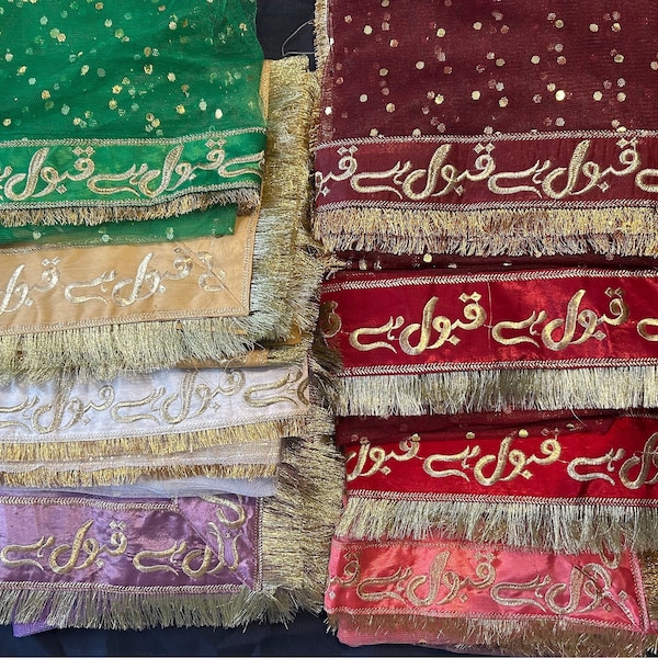 9 Colours Nikkah Net Dupatta Qabool Hai Weddings Qubool Ho Veil Pakistani Asian Muslim Wedding Women Bride Rukhsati