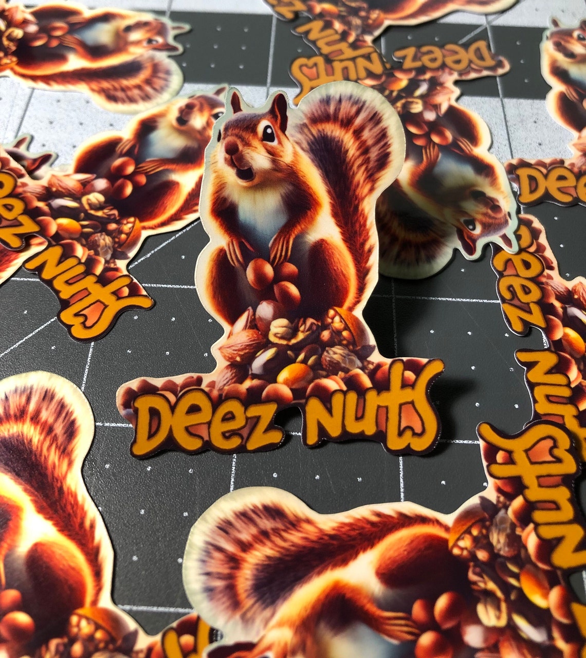 Deez Nuts Squirrel on a Pile of Tree Nuts Vinyl Sticker Etsy