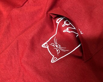 Mad Cat Giving the Middle Finger! Inside Pocket- Nosy Little F