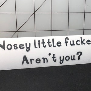 Nosey Little Fu**er, Aren&#39;t you? - Vinyl Decal