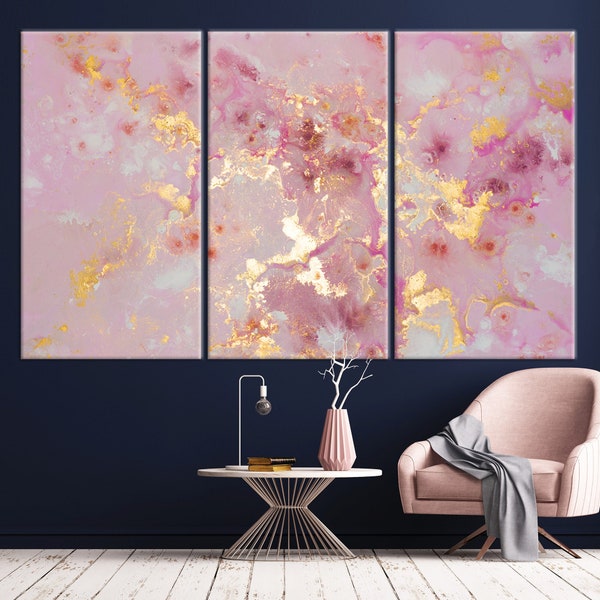Pink Abstract Art - Etsy