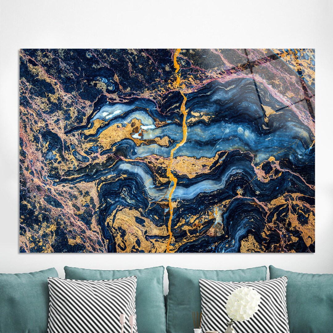 Modern Marble Wall Decoration Glass Wall Decoration Etsy