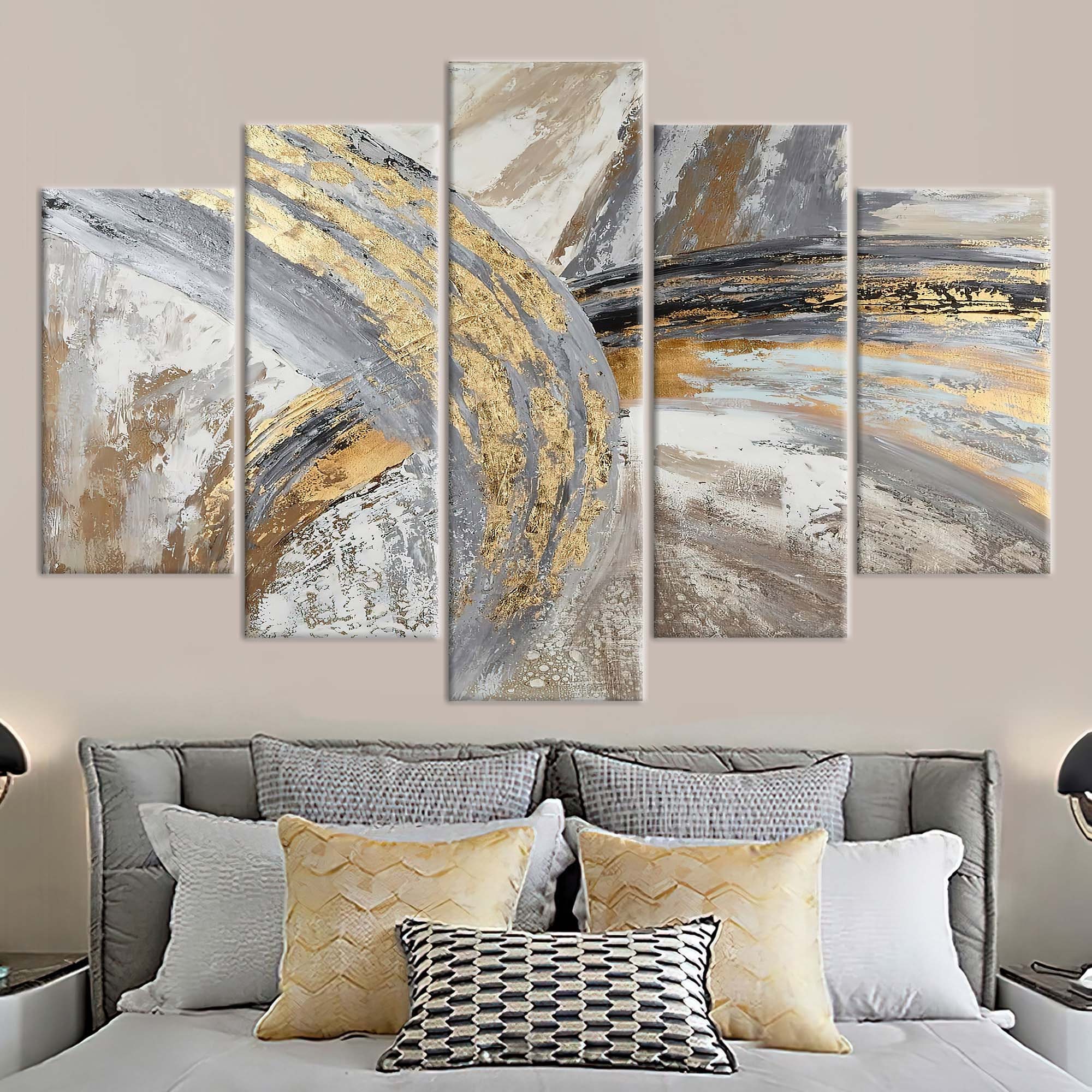 Gold and Silver Canvas Poster Modern Marble 3D Canvas Etsy