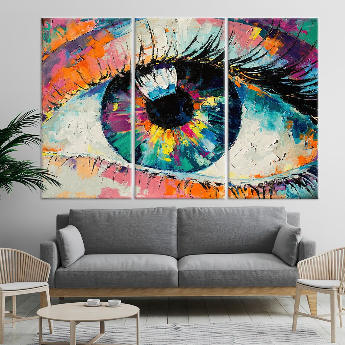 Eye Painting Eye Wall Art Eye Wall Decor Eye Canvas Print Etsy