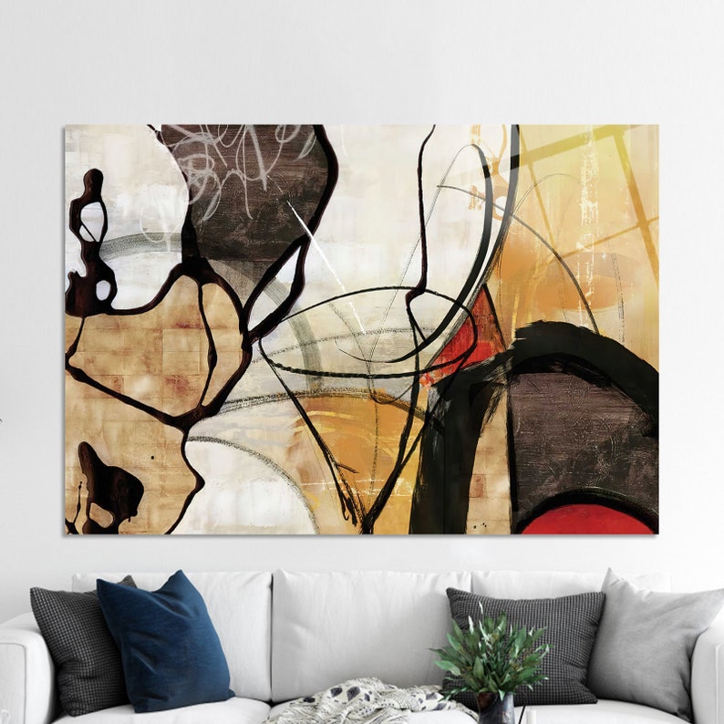 Abstract Modern Wall Art Glass Art Wall Decor Modern Glass Etsy